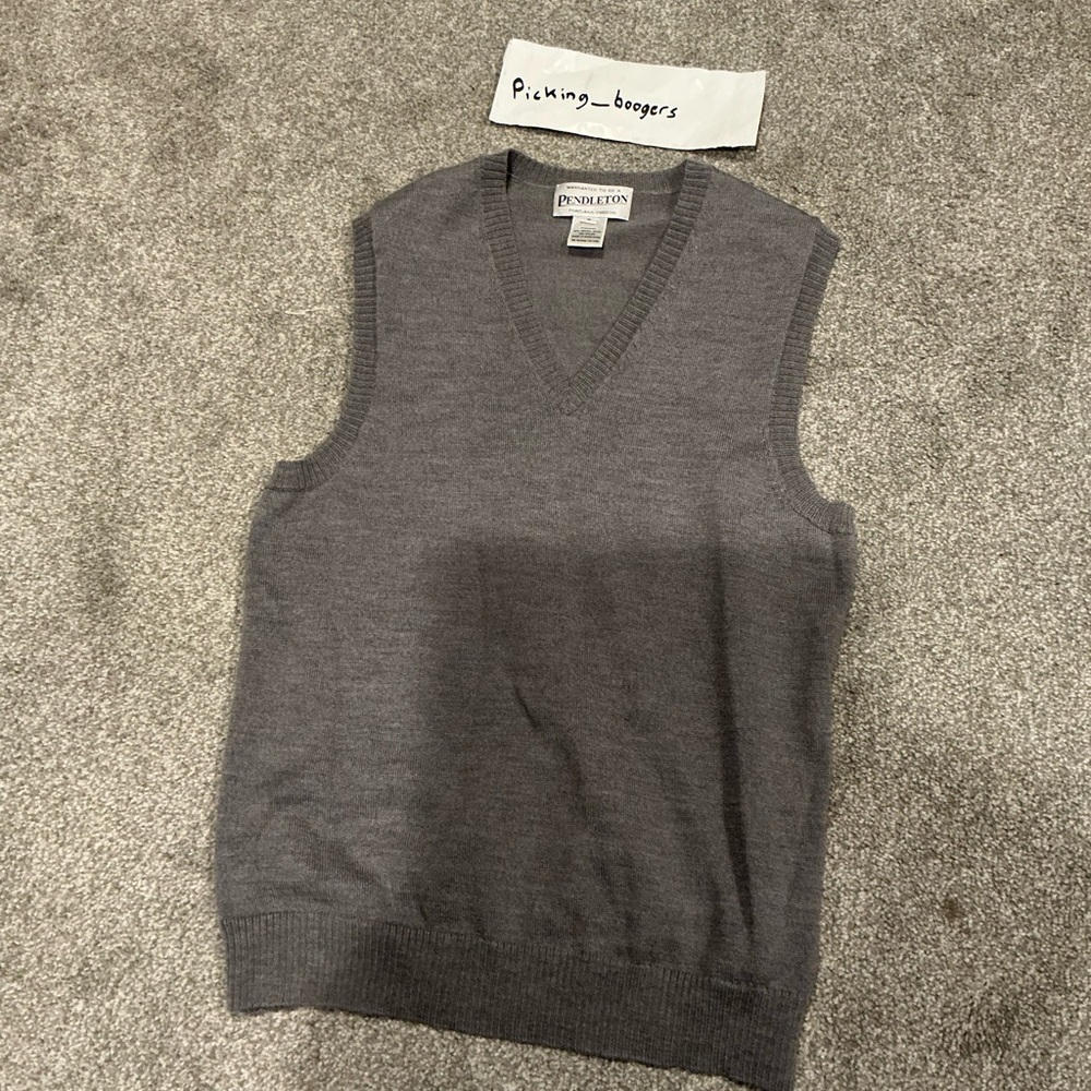 Pendleton Men's Charcoal V-Neck Sweater Vest